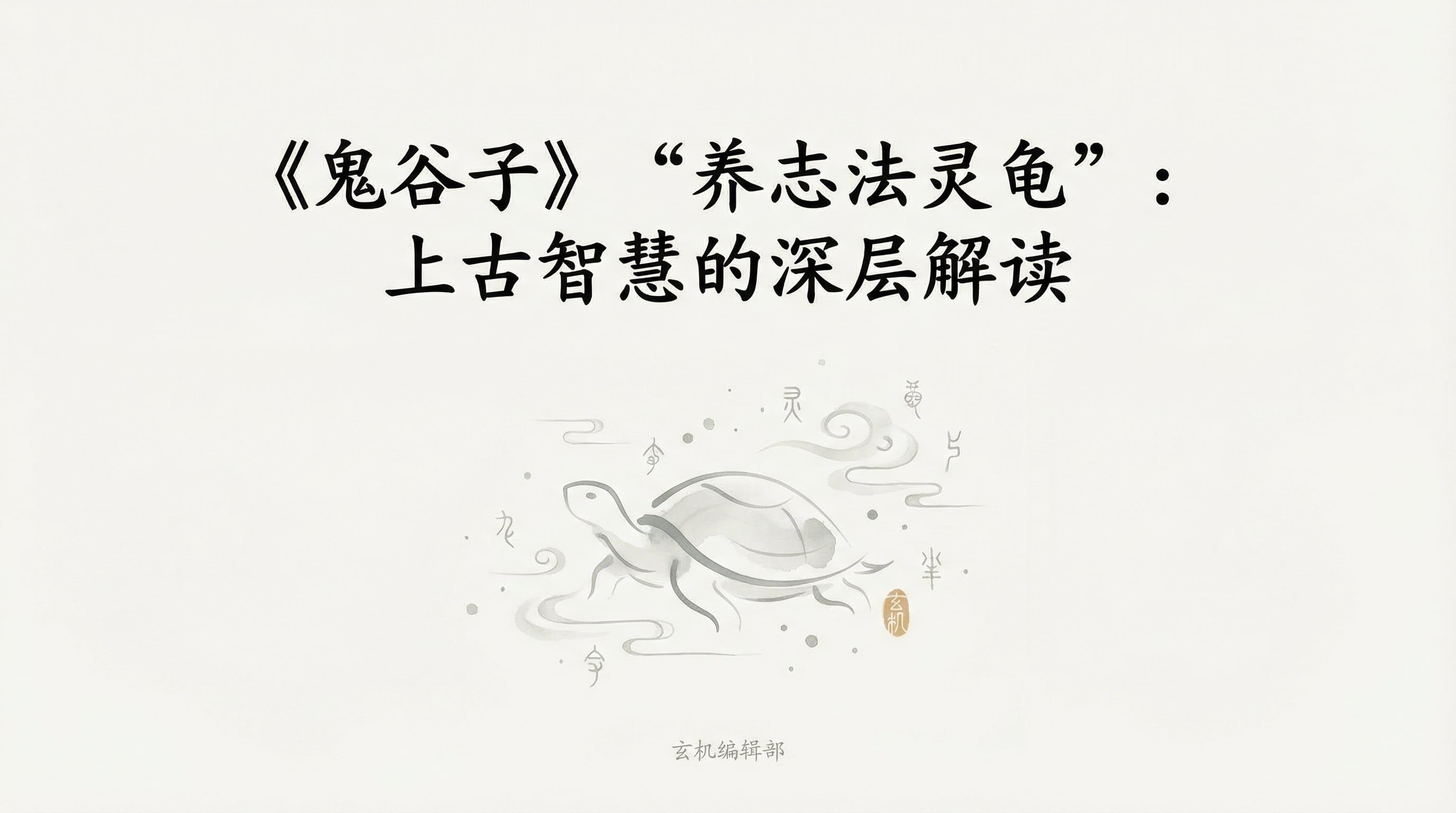 《鬼谷子》“养志法灵龟”:上古智慧的深层解读